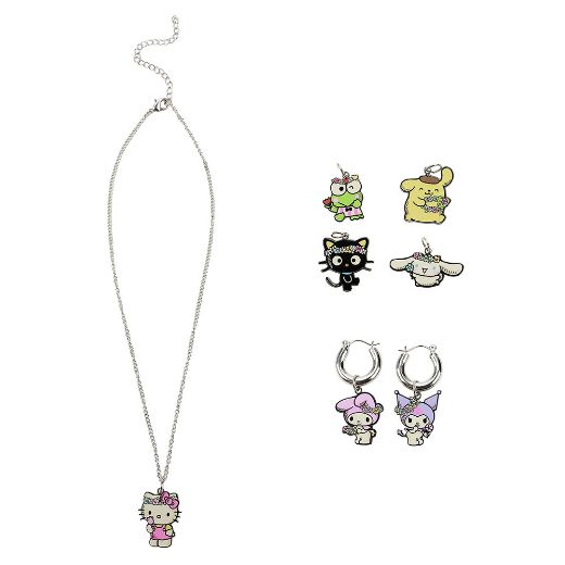 Picture of Hello Kitty & Friends Interchangeable Charm Necklace & Earring Set