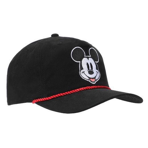 Picture of Disney Mickey Mouse Vintage Rope Pre-Curved Bill Snapback