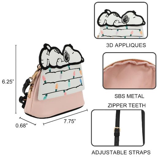 Picture of Peanuts 3D Snoopy Holiday Doghouse 3D Crossbody