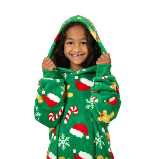 Picture of Bioworld Holiday AOP Youth Hoodie Blanket