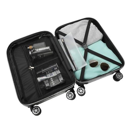 Picture of Disney Mickey Mouse Silver Embossed 20 in. Rolling Luggage