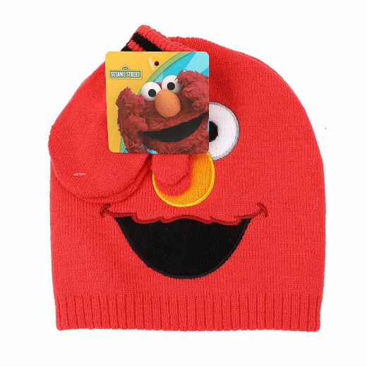 Picture of Sesame Street Elmo Toddler Beanie & Mittens Combo