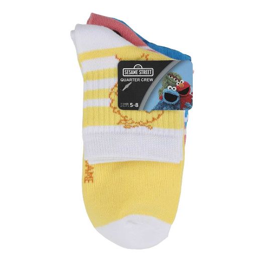 Picture of Sesame Street Women's Quarter Crew 3 Pack Socks