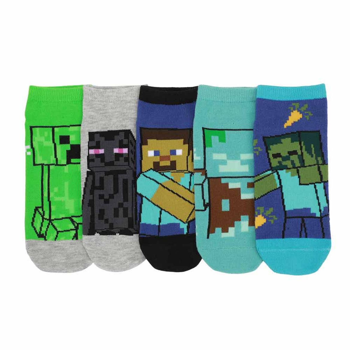 Picture of Minecraft Characters 5 Pair Ankle Socks