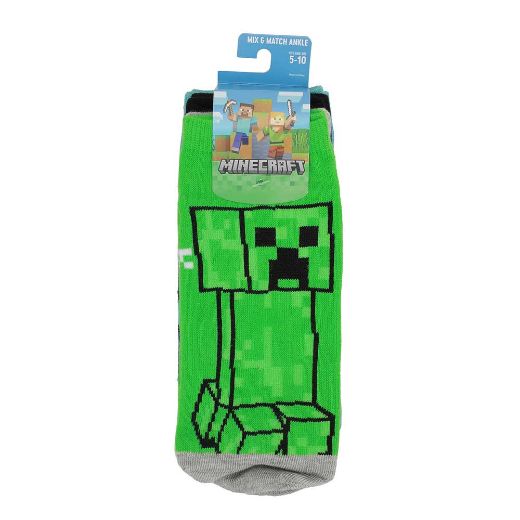 Picture of Minecraft Characters 5 Pair Ankle Socks