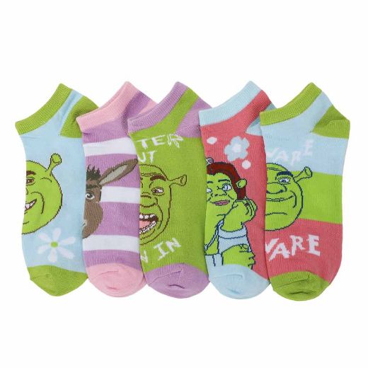 Picture of Dreamworks Shrek Mixed Character 5 Pair Ankle Socks