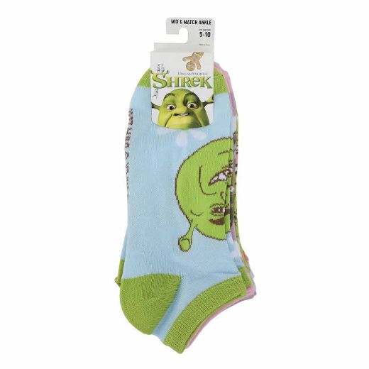 Picture of Dreamworks Shrek Mixed Character 5 Pair Ankle Socks