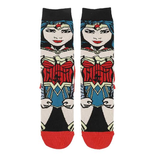 Picture of DC Comics Wonder Woman Cape Animigos 360 Character Crew Socks