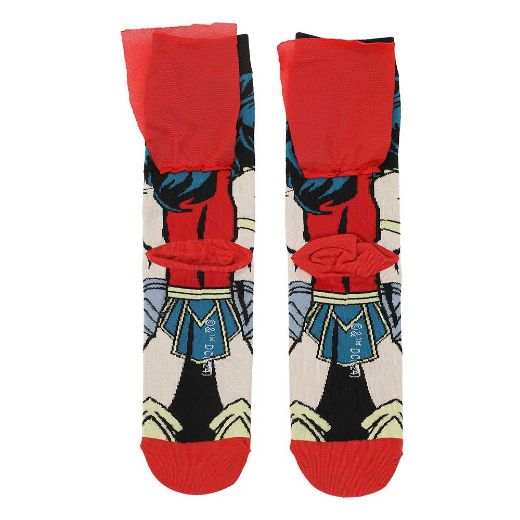 Picture of DC Comics Wonder Woman Cape Animigos 360 Character Crew Socks