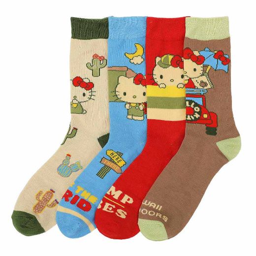 Picture of Hello Kitty Camp Vibes 4 Pair Crew Socks
