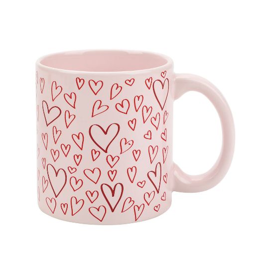 Picture of Bioworld Hearts 16 oz. Ceramic Mug