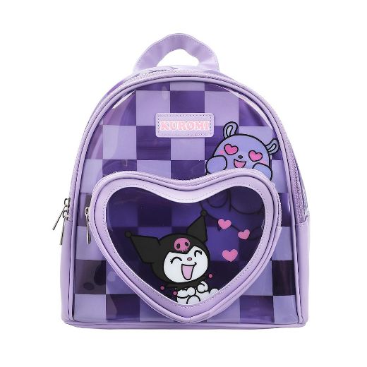 Picture of Kuromi Peekaboo Heart Clear Mini Backpack