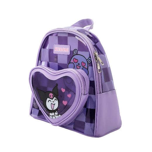 Picture of Kuromi Peekaboo Heart Clear Mini Backpack