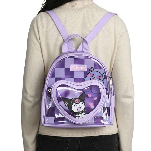 Picture of Kuromi Peekaboo Heart Clear Mini Backpack