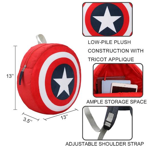 Picture of Marvel Captain America Plush Youth Mini Backpack