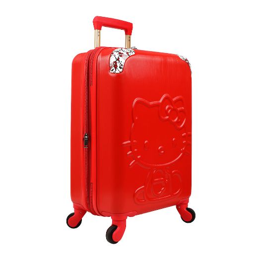 Picture of Hello Kitty Red Embossed 20 in. Rolling Luggage