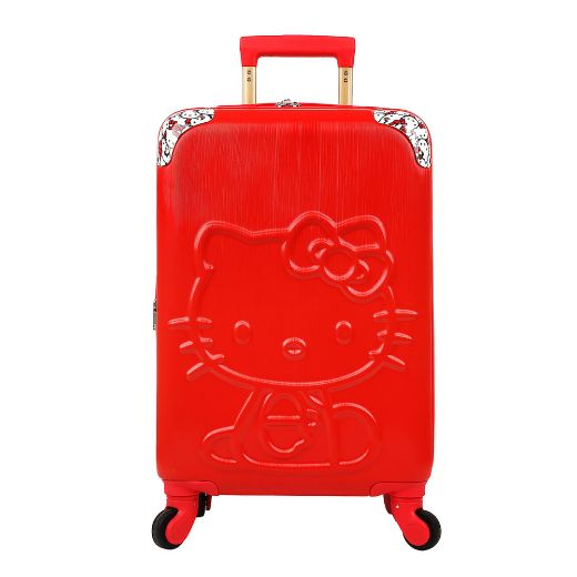 Picture of Hello Kitty Red Embossed 20 in. Rolling Luggage