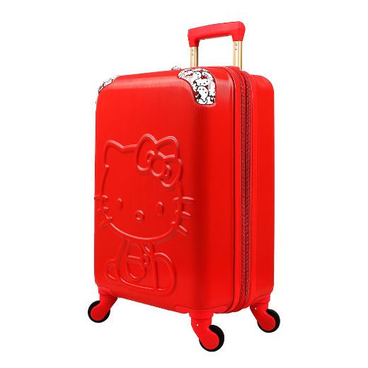 Picture of Hello Kitty Red Embossed 20 in. Rolling Luggage