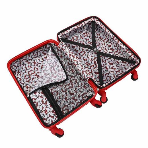 Picture of Hello Kitty Red Embossed 20 in. Rolling Luggage