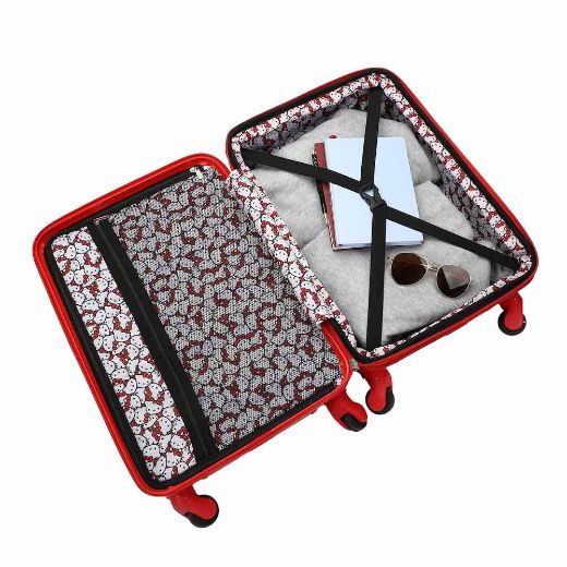 Picture of Hello Kitty Red Embossed 20 in. Rolling Luggage