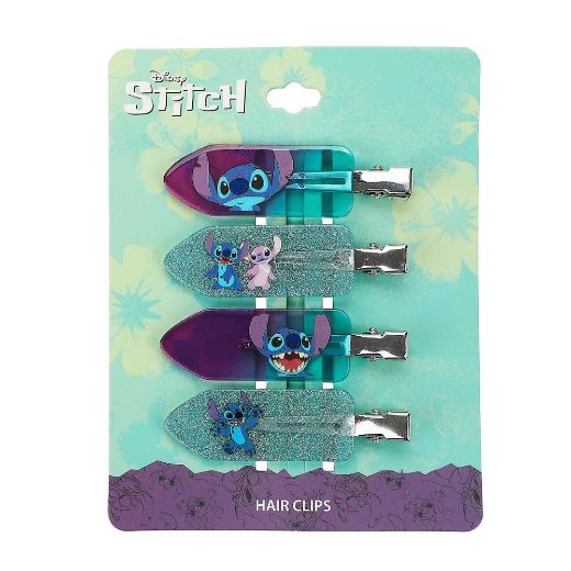 Picture of Disney Stitch & Angel Glitter 4 pc. No Crip Hair Clips