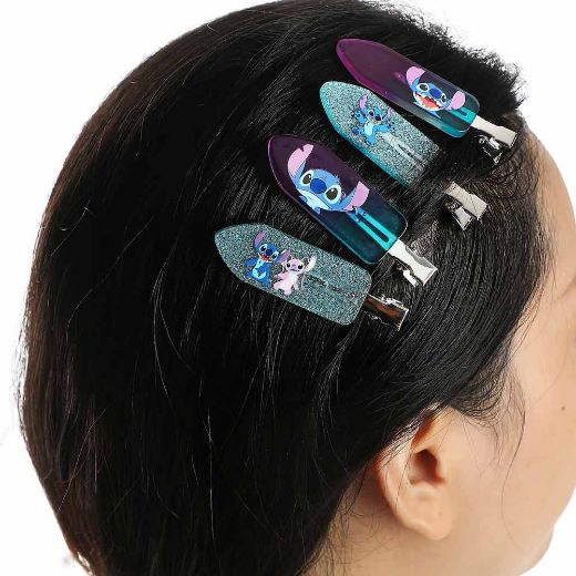 Picture of Disney Stitch & Angel Glitter 4 pc. No Crip Hair Clips