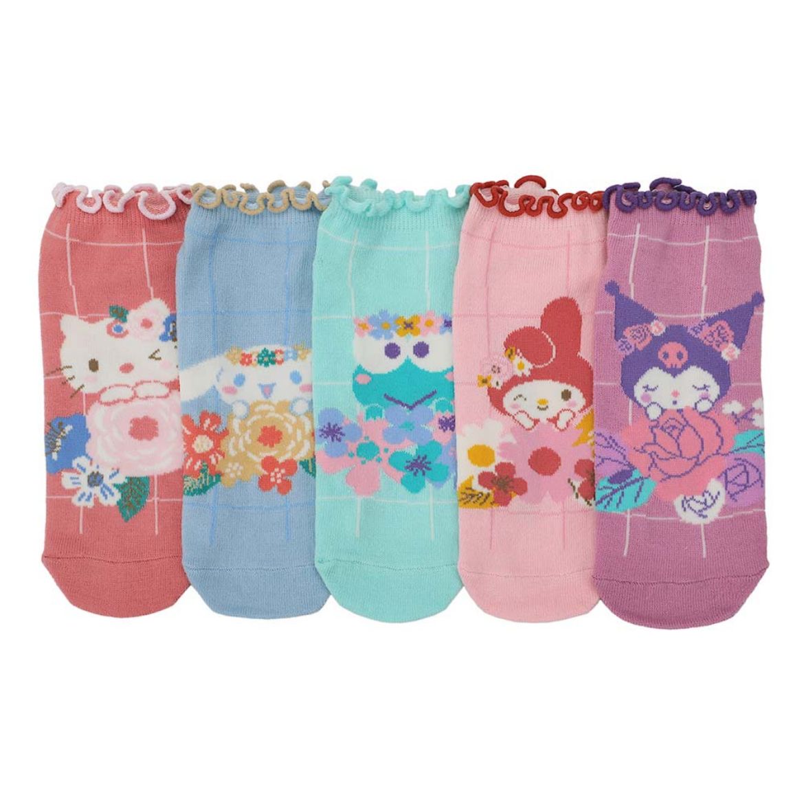 Picture of Hello Kitty & Friends Floral 5 Pair Ankle Socks
