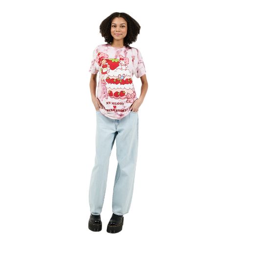 Picture of My Melody & Strawberry Shortcake Washed Juniors Tee