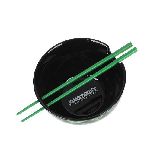 Picture of Minecraft 20 oz. Ceramic Ramen Bowl with Chopsticks