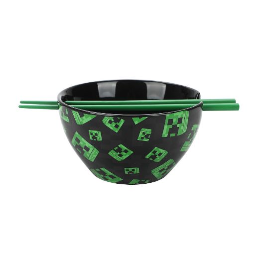 Picture of Minecraft 20 oz. Ceramic Ramen Bowl with Chopsticks