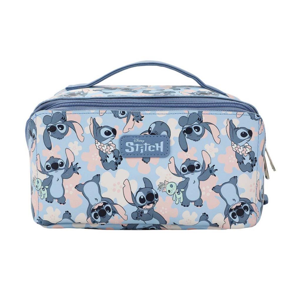 Picture of Disney Stitch Floral Print Travel Cosmetic Bag