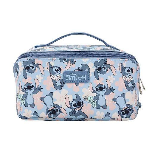 Picture of Disney Stitch Floral Print Travel Cosmetic Bag