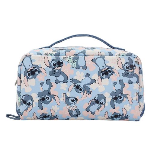 Picture of Disney Stitch Floral Print Travel Cosmetic Bag