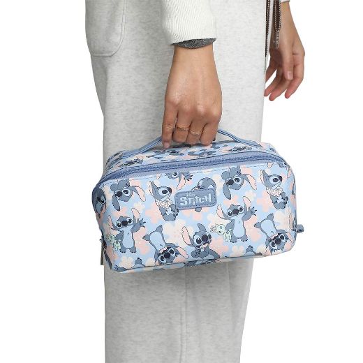 Picture of Disney Stitch Floral Print Travel Cosmetic Bag