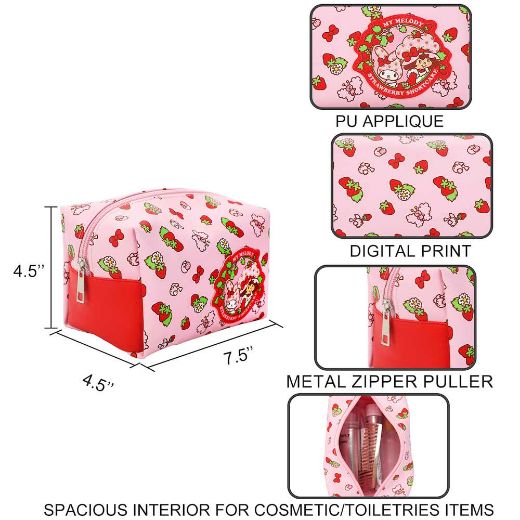 Picture of My Melody & Strawberry Shortcake Travel Cosmetic Bag