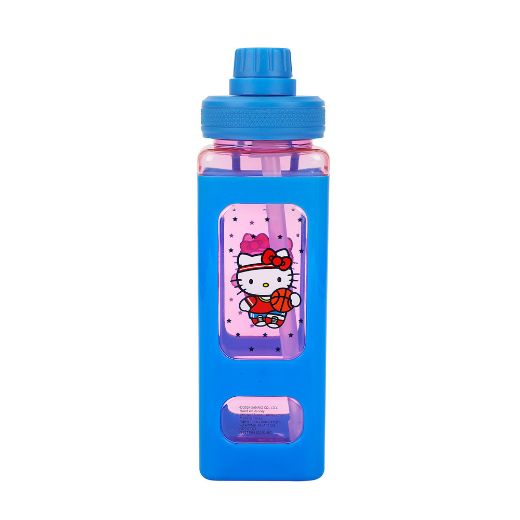 Picture of Hello KItty Hoops 24 oz. Square Plastic Water Bottle