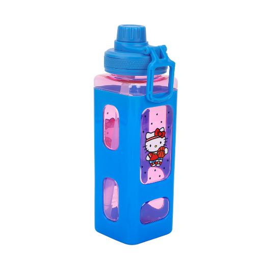 Picture of Hello KItty Hoops 24 oz. Square Plastic Water Bottle