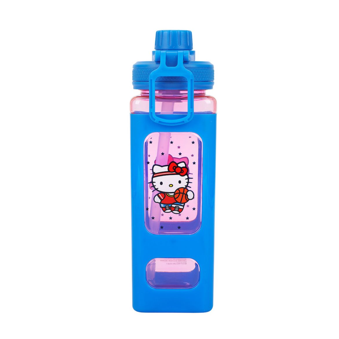Picture of Hello KItty Hoops 24 oz. Square Plastic Water Bottle