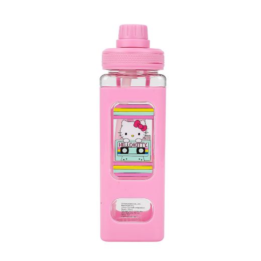 Picture of Hello KItty Cassette Tape 24 oz. Square Plastic Water Bottle