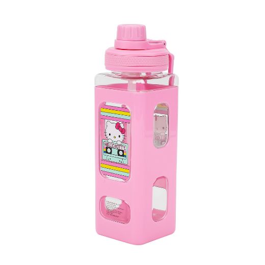 Picture of Hello KItty Cassette Tape 24 oz. Square Plastic Water Bottle