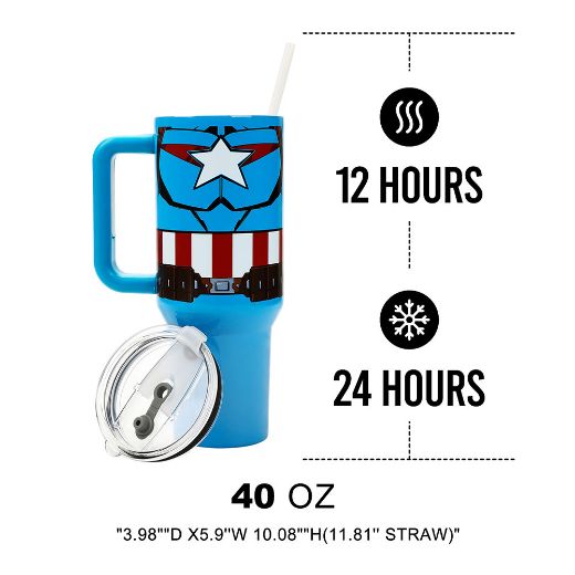 Picture of Marvel Captain America 40 oz. Stainless Steel Tumbler