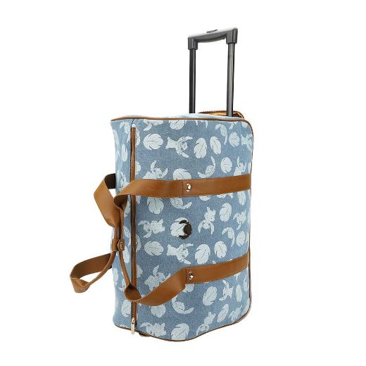 Picture of Disney Stitch Denim Rolling Duffle Travel Bag