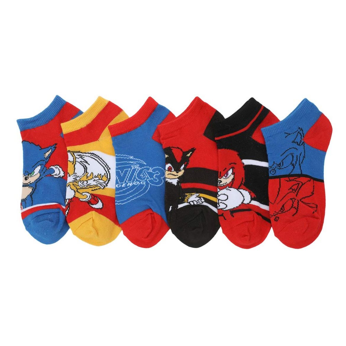Picture of Sonic the Hedgehog Youth 6 Pair Ankle Socks