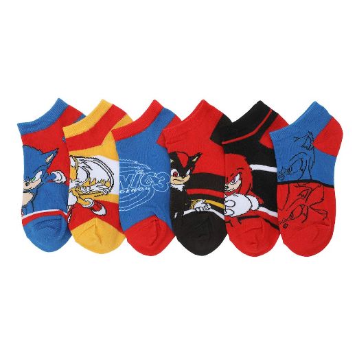 Picture of Sonic the Hedgehog Youth 6 Pair Ankle Socks