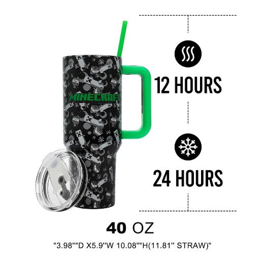 Picture of Minecraft Logo 40 oz. Stainless Steel Tumbler