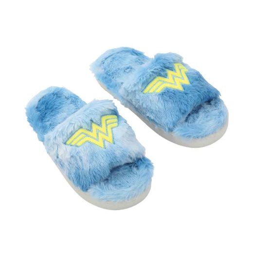 Picture of DC Comics Wonder Woman Fuzzy Slide Slippers