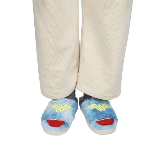Picture of DC Comics Wonder Woman Fuzzy Slide Slippers