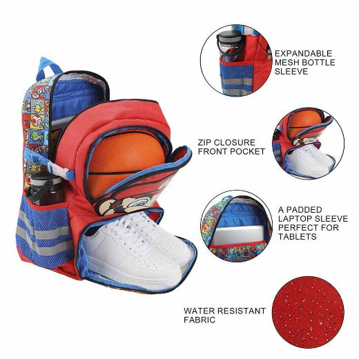 Picture of Super Mario Characters AOP Youth Sports Backpack