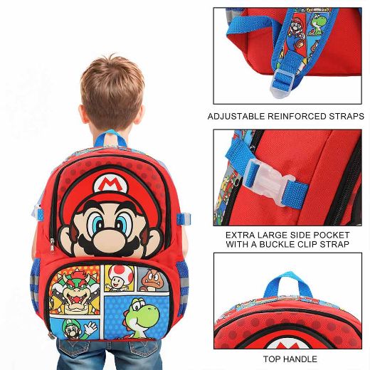 Picture of Super Mario Characters AOP Youth Sports Backpack