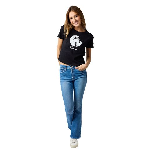 Picture of Coraline Silhouette Juniors Cropped Baby Tee